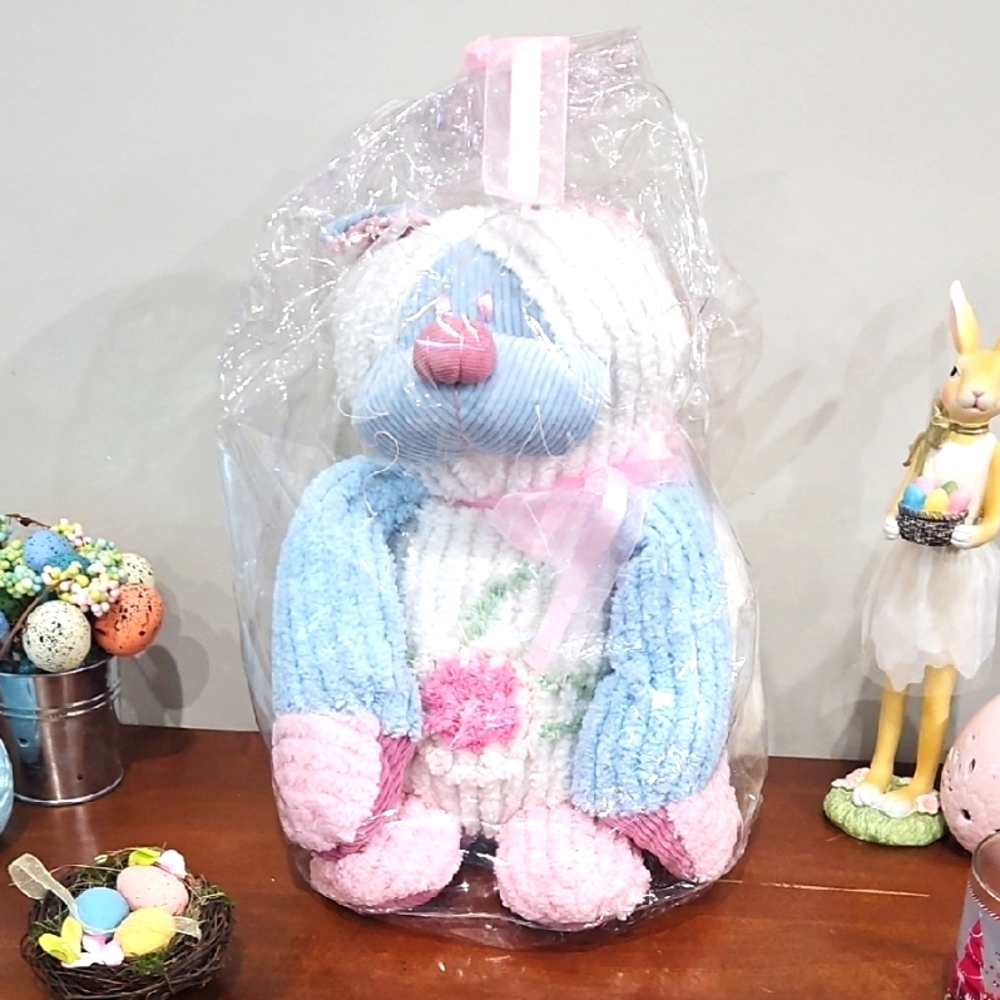 Plush  Chenille stuffed cat.